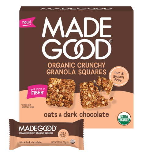 MadeGood Organic Crunchy Granola Squares package
